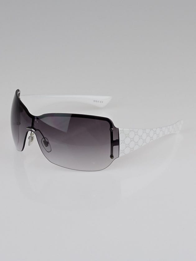 Gucci White GG Rimless Gradient Tint Oversized Sunglasses-1825/S 