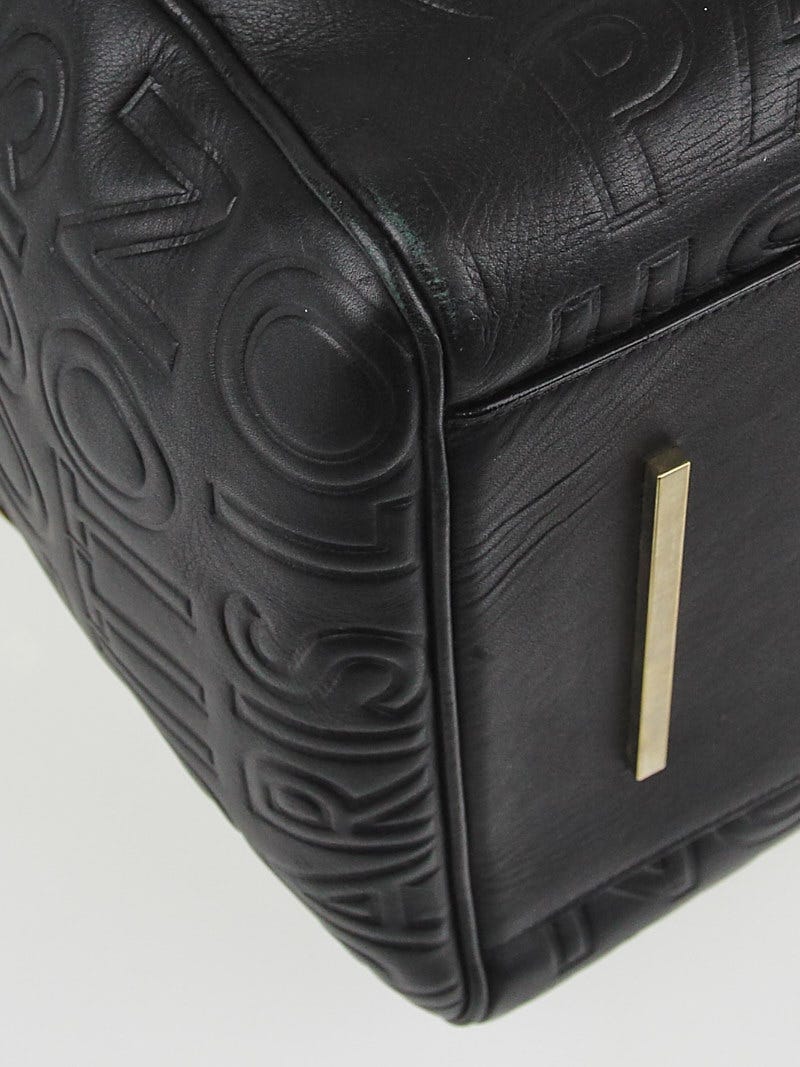 Louis Vuitton Limited Edition Black Monogram Paris Embossed Leather Speedy  Cube 30 Bag - Yoogi's Closet