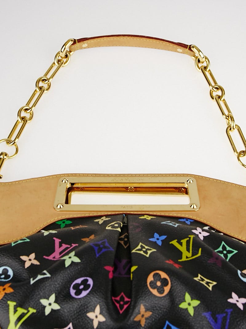 Louis Vuitton Black Monogram Multicolore Judy MM Bag - Yoogi's Closet