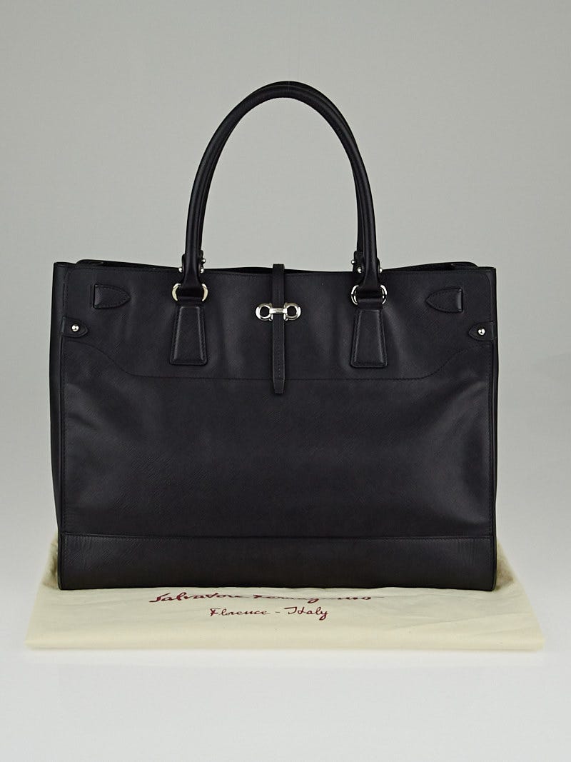 Ferragamo Black Large Tote