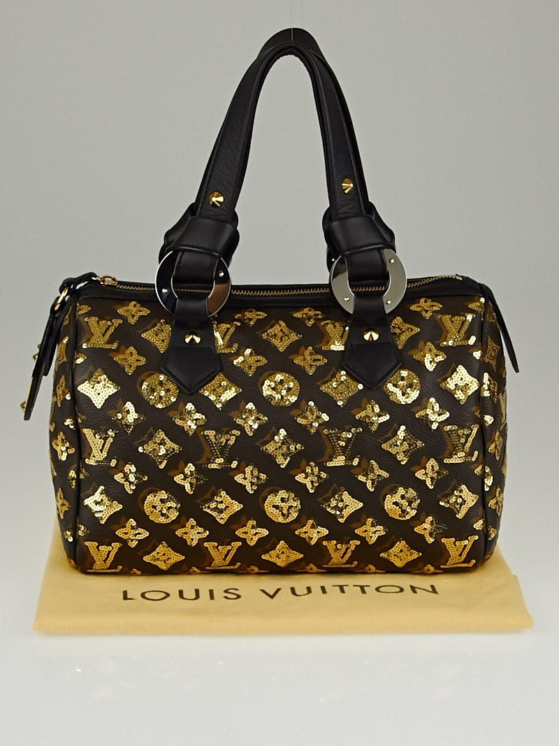Louis Vuitton Limited Edition Gold Monogram Eclipse Speedy 28