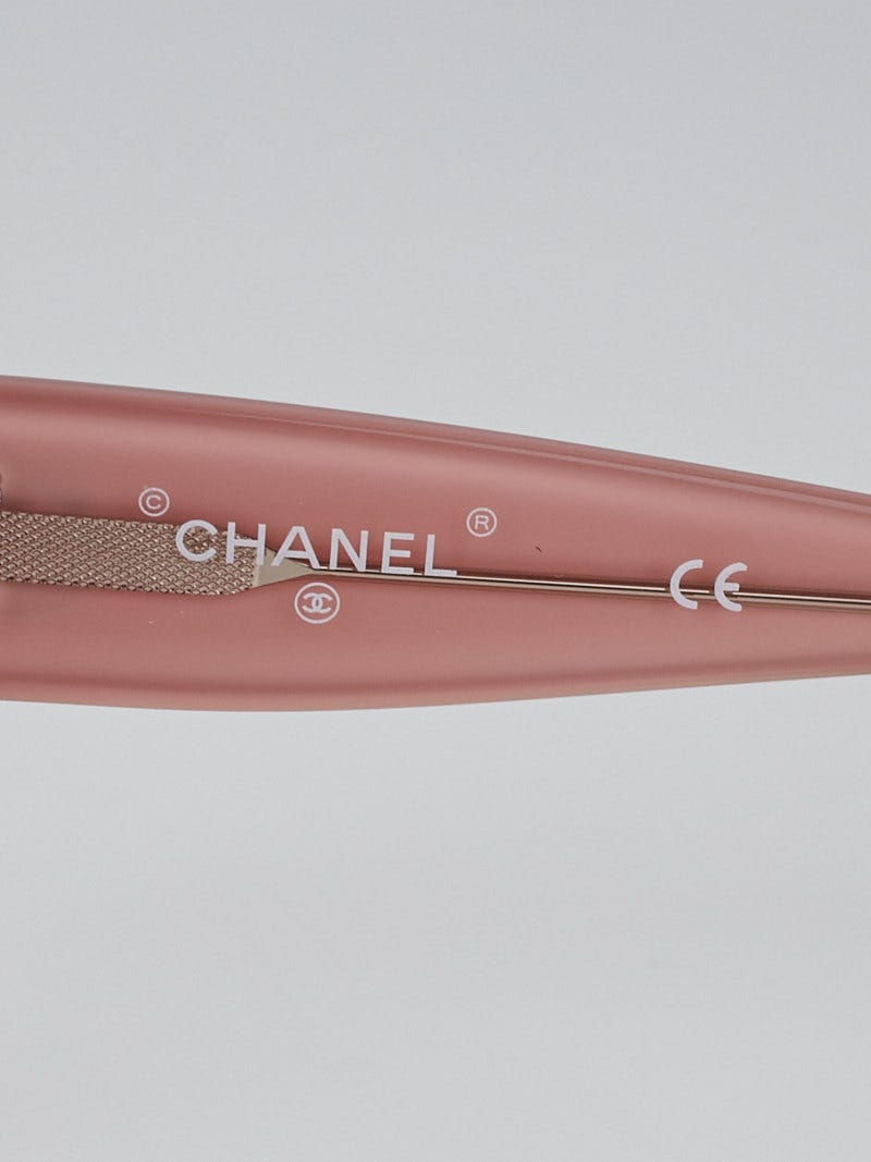Chanel Pink Acetate Oversize Frame CC Logo Sunglasses-40938