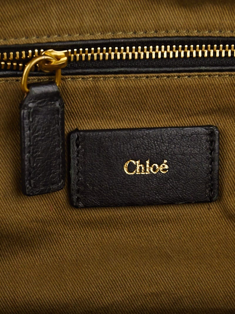 Chloe Khaki Leather Kira Medium Bowler Bag - Yoogi's Closet