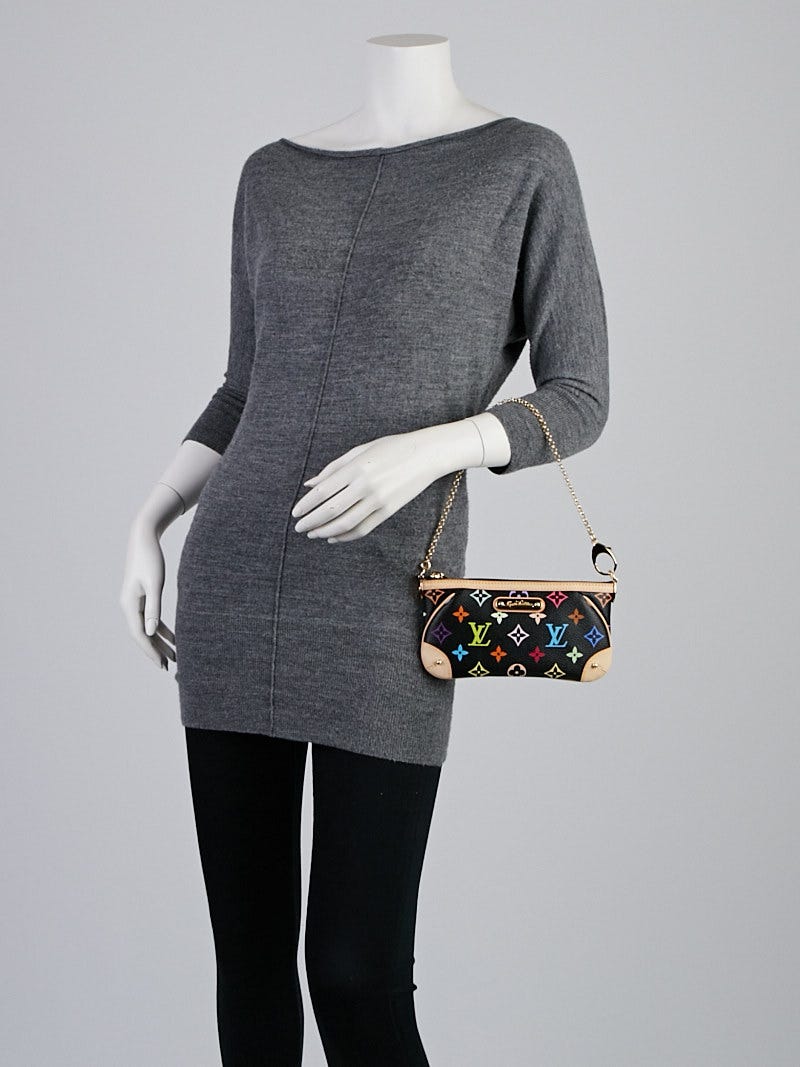 Louis Vuitton Black Monogram Multicolore Milla MM Pochette Bag - Yoogi's  Closet