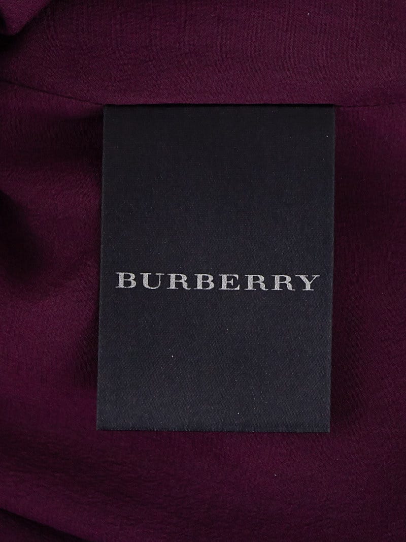 Burberry Prorsum Port Silk V-Neck Ruffle Dress Size 12/46