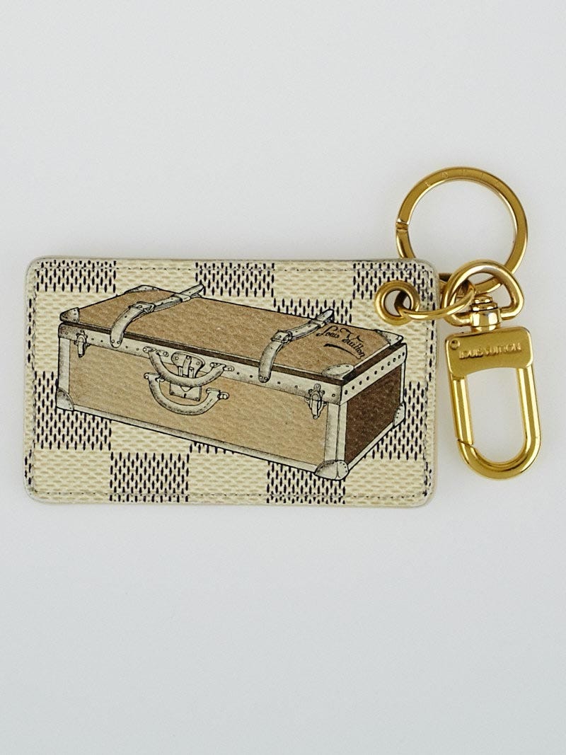 Louis Vuitton Damier Azur Canvas Illustre Trunk Key Holder and Bag Charm -  Yoogi's Closet