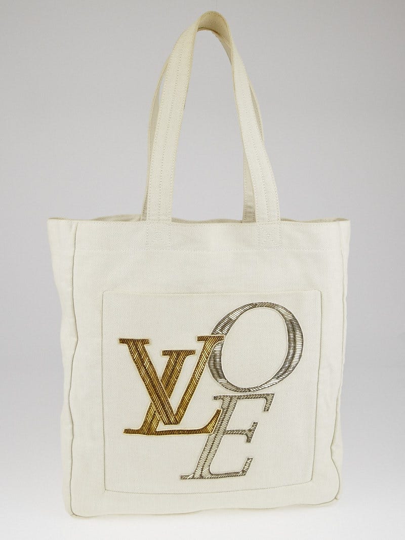 Louis Vuitton Large love canvas tote Bag