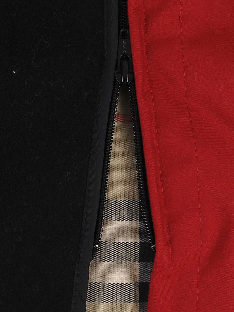 Burberry London Red Polyester Brittany Hooded Rain Coat Size Burberry London Red Polyester Brittany Hooded Rain Coat Size