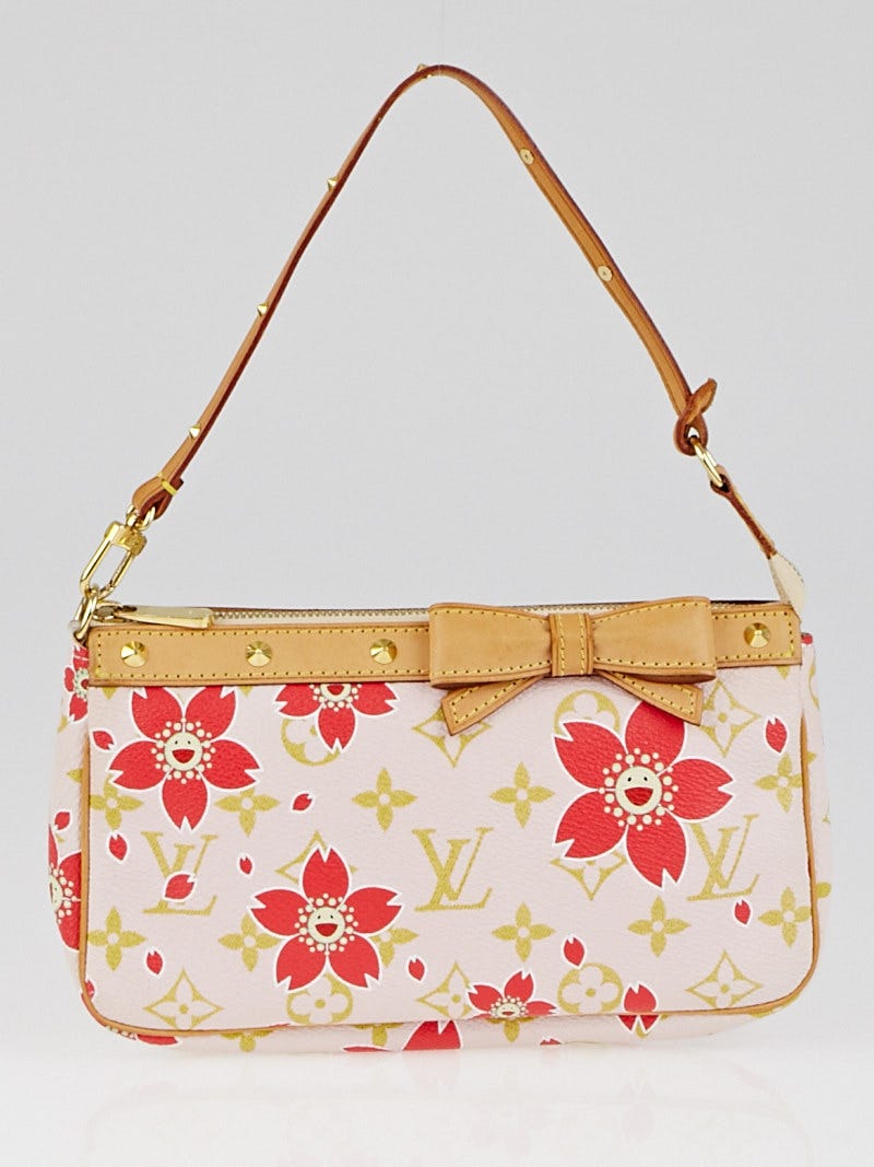 Louis Vuitton Limited Edition Cherry Blossom Monogram Canvas Accessories  Pochette Bag - Yoogi's Closet