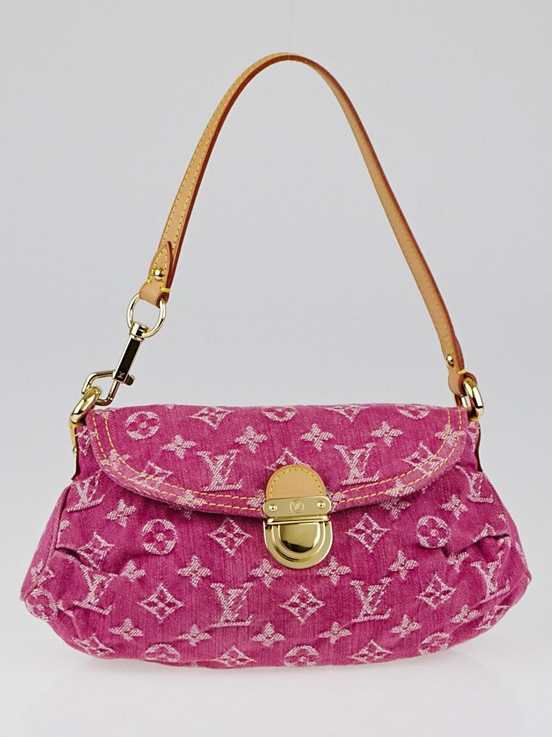 Louis Vuitton Pink Denim Monogram Denim Mini Pleaty Bag - Yoogi's