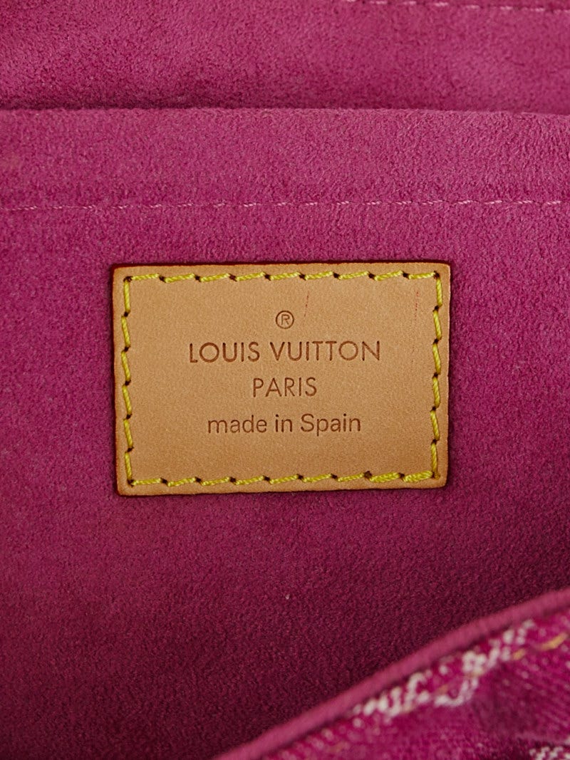 Louis Vuitton, Bags, Louis Vuitton Pink Pleaty Denim Bag