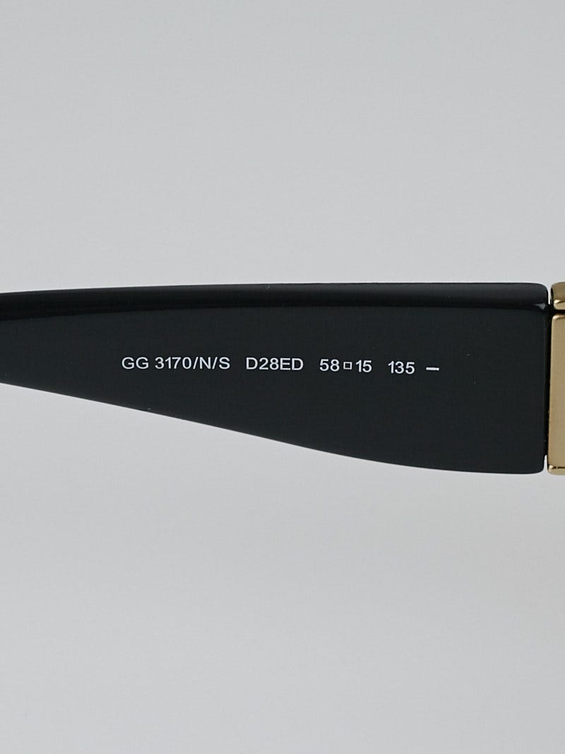 GUCCI GGパターン サンバイザー Sサイズ ブラック Gucci Black Square Frame GG Logo Sunglasses - 3170/N/S | Yoogi's