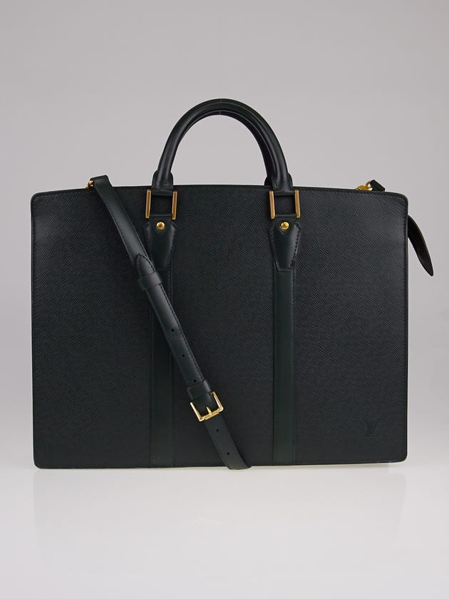 Louis Vuitton Epicea Taiga Leather Lozan Briefcase Bag w/ Long Strap
