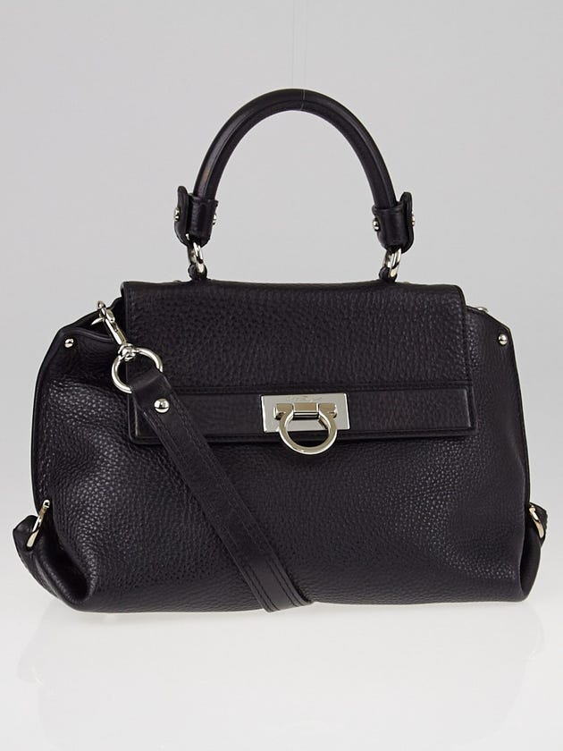 Salvatore Ferragamo Black Calfskin Leather Small Sofia Bag