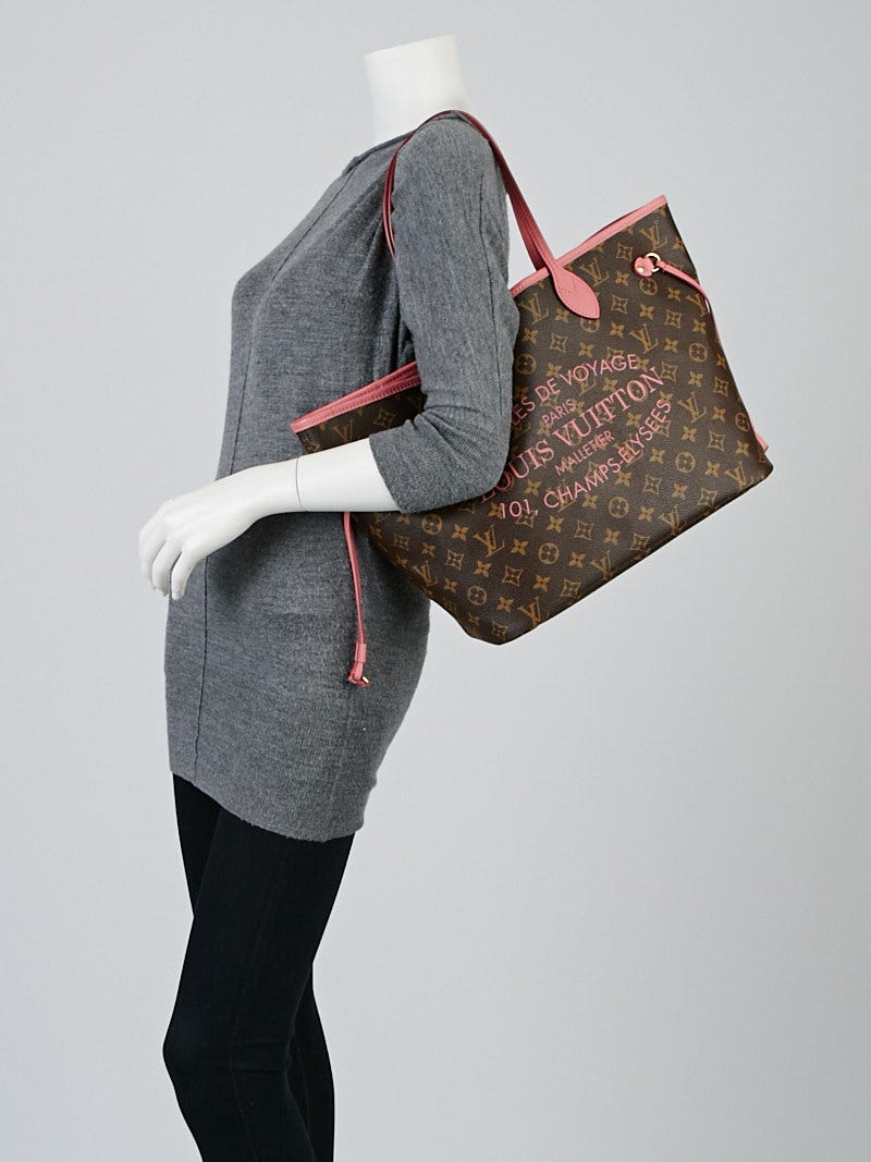 Louis Vuitton Neverfull MM Monogram Roses Coated Canvas Tote on