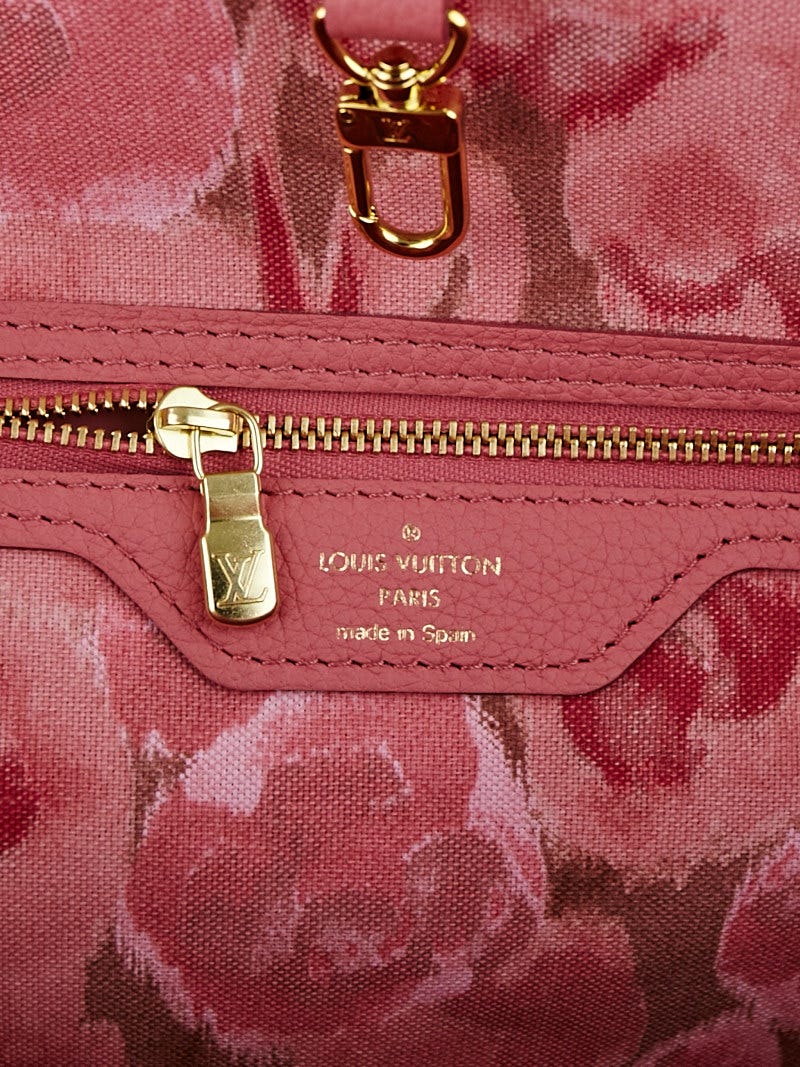 Louis Vuitton Limited Edition Rose Velours Monogram Ikat 'articles De  Voyage' Neverfull Mm