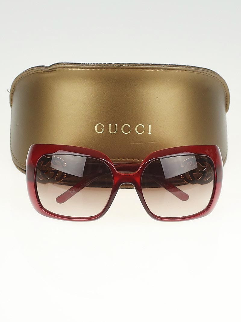 **EXCELLENT CONDITION** Gucci Burgundy Sunglasses 3034/S Gucci 3034/S Sunglasses | FREE Shipping - Go-Optic.com  main image 2