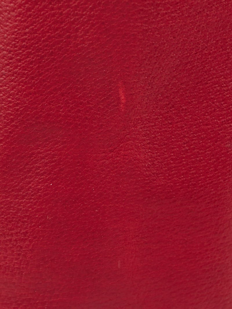 Gucci Red Leather Large Abbey D Ring Large Tote Bag - Yoogi's Closet