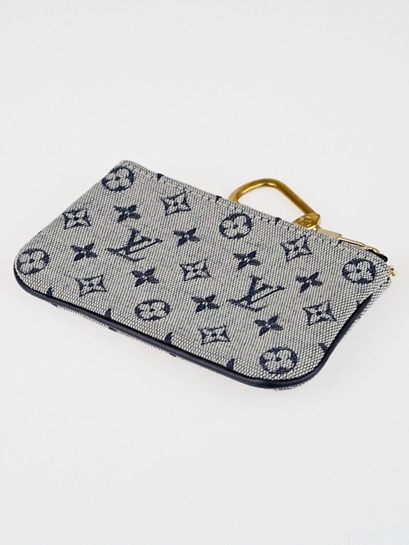 Louis Vuitton Brown Monogram Mini Lin Key Pouch Pochette Cles Keychain l863422