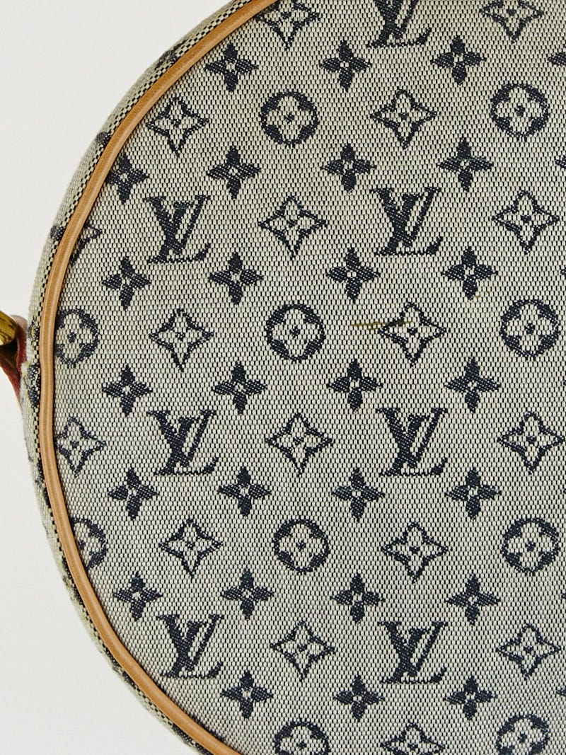 Authentic Louis Vuitton Blue Monogram Mini Lin Jeanne Messenger