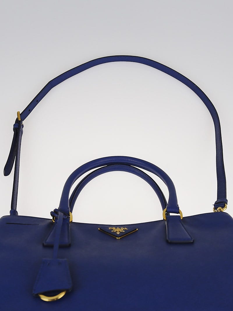 Prada Bluette Saffiano Lux Leather Small Tote Bag BN1874