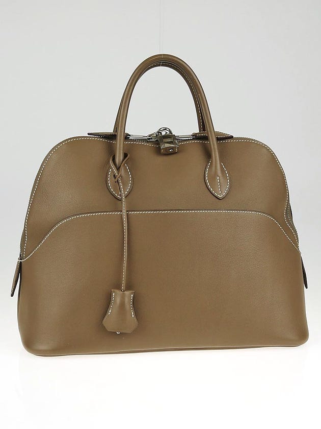 Hermes 31m Etoupe Swift Leather Web Bolide 1923 Bag
