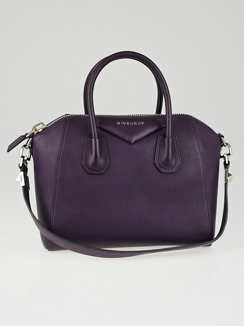 Givenchy Dark Purple Sugar Goatskin Leather Small Antigona Bag Yoogi s Closet