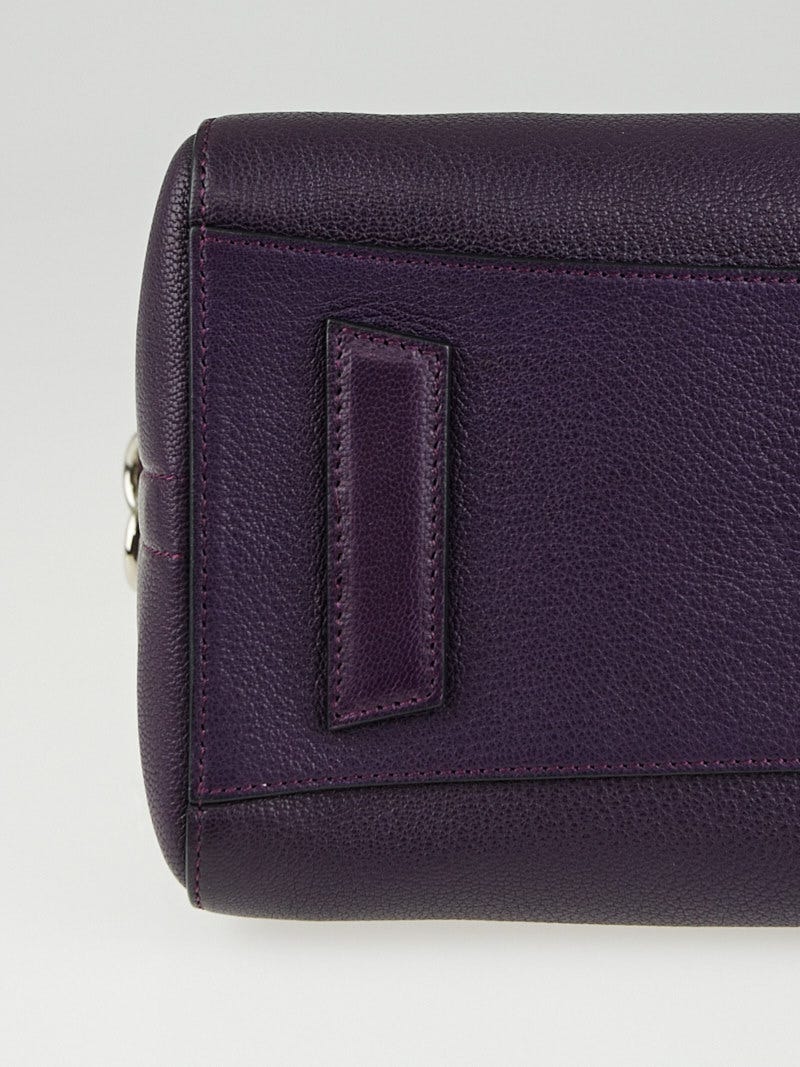 Givenchy Dark Purple Sugar Goatskin Leather Small Antigona