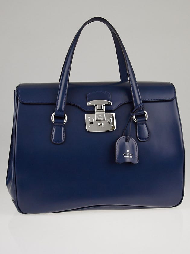 Gucci Caspian Smooth Leather Lady Lock Satchel Bag