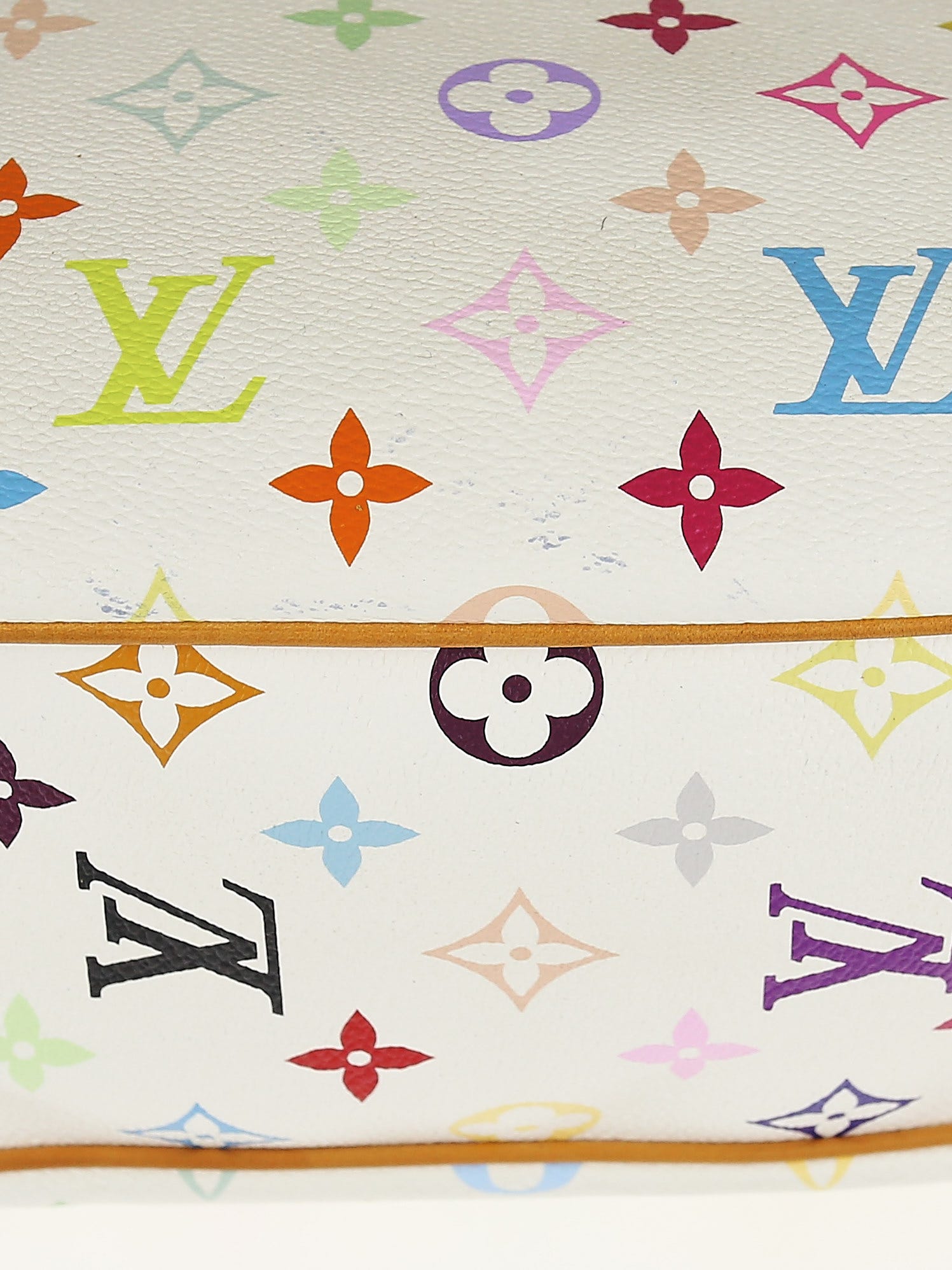 Louis Vuitton White Monogram Multicolore Greta Bag - Yoogi's Closet
