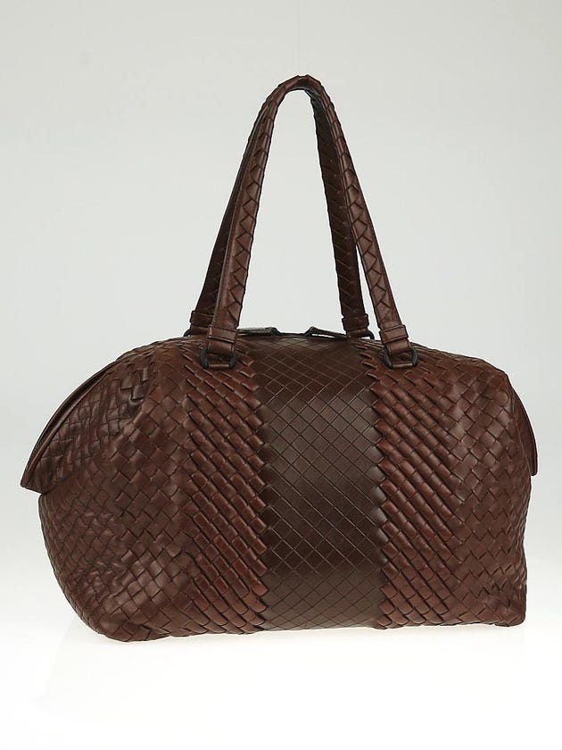 Bottega Veneta Edoardo Intreccio Imperatore Leather Top Handle Bag