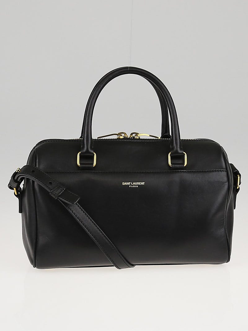 Saint Laurent Black Calfskin Leather Classic Baby Duffle Bag
