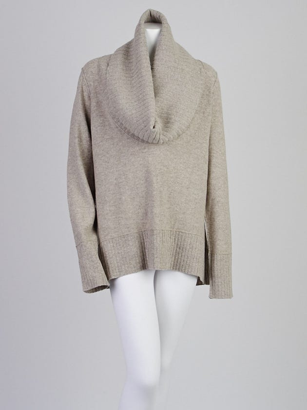 Donna Karan Pebble Wool/Cashmere Cowl Neck Sweater Size L