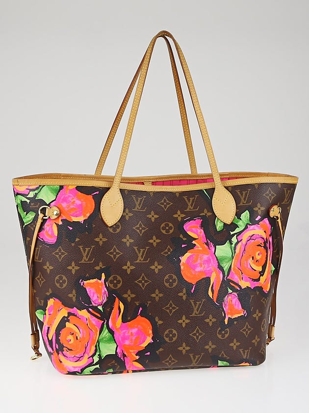 Louis Vuitton Limited Edition Stephen Sprouse Monogram Roses Neverfull MM Bag