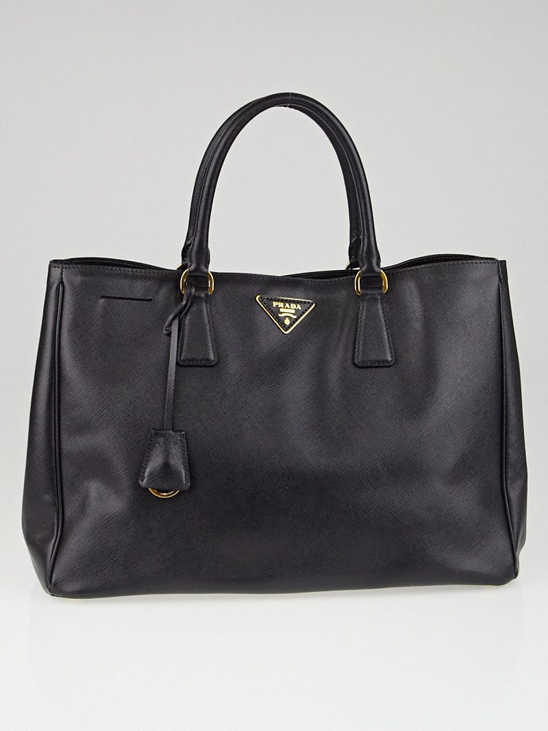 Prada Black Saffiano Lux Leather Large Tote Bag BN1844 | Yoogi's 