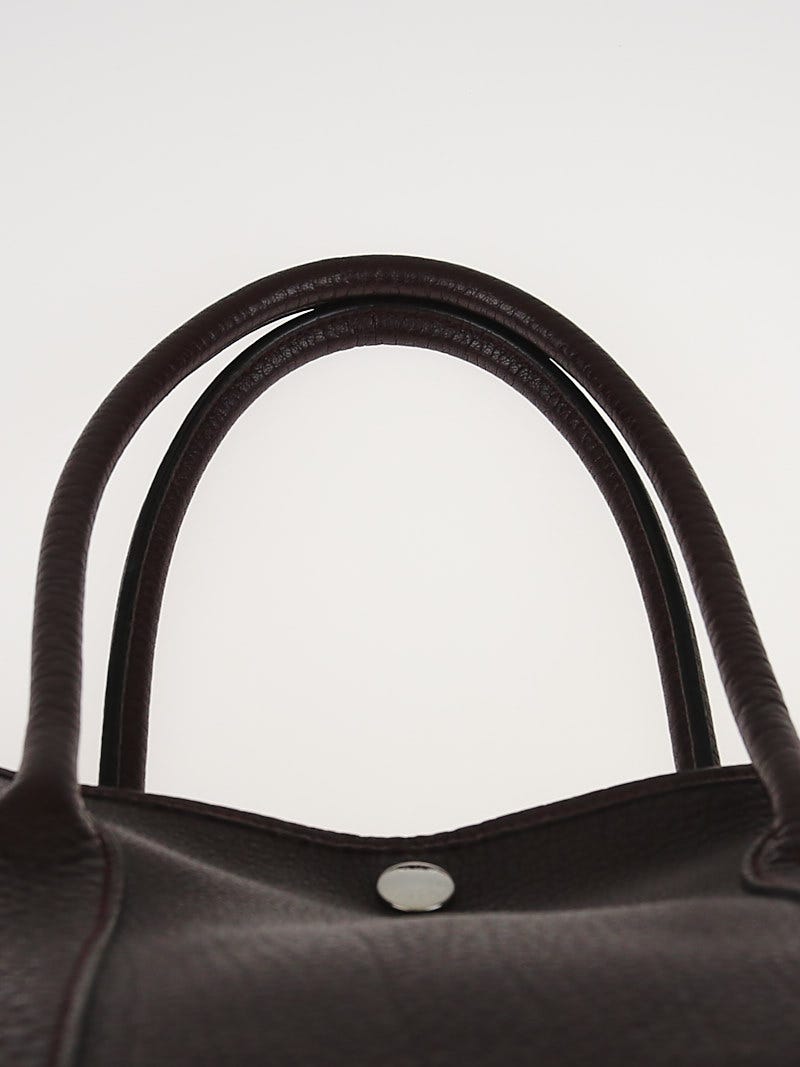 Hermes Prune Fjord Leather Garden Party MM Tote Bag - Yoogi's Closet