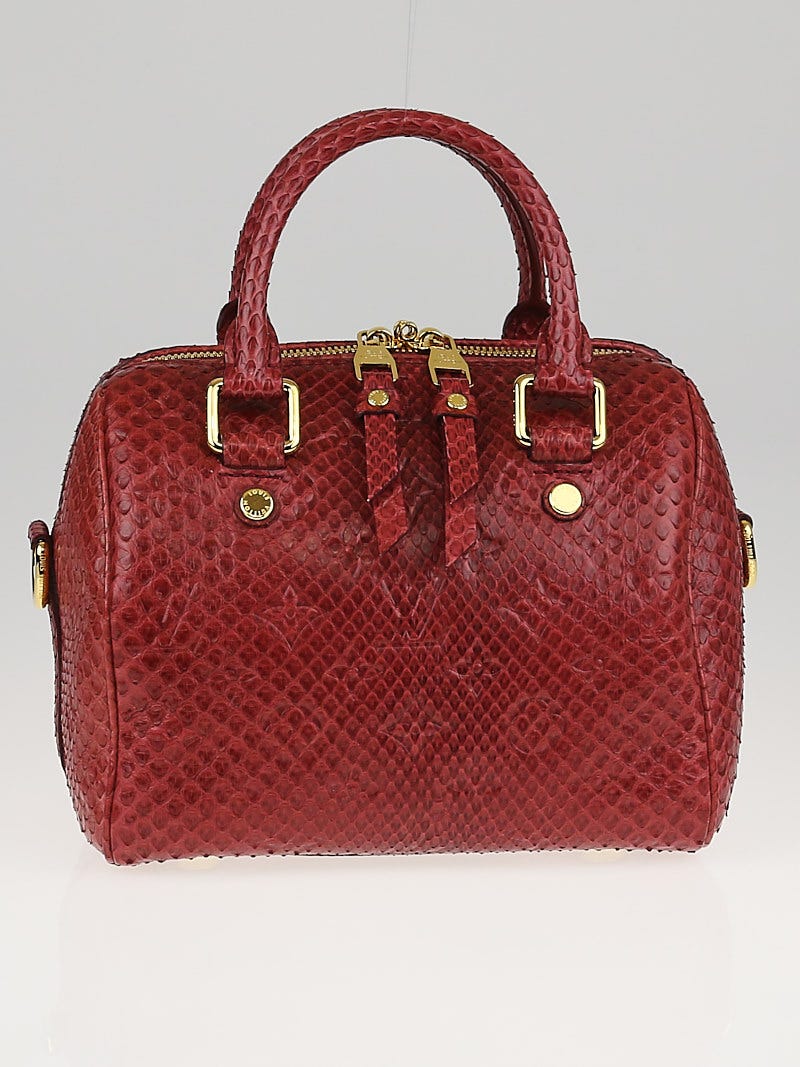 Louis Vuitton, Bags, Louis Vuitton Framboise Python Speedy Bandouliere 2  Bag W Strap