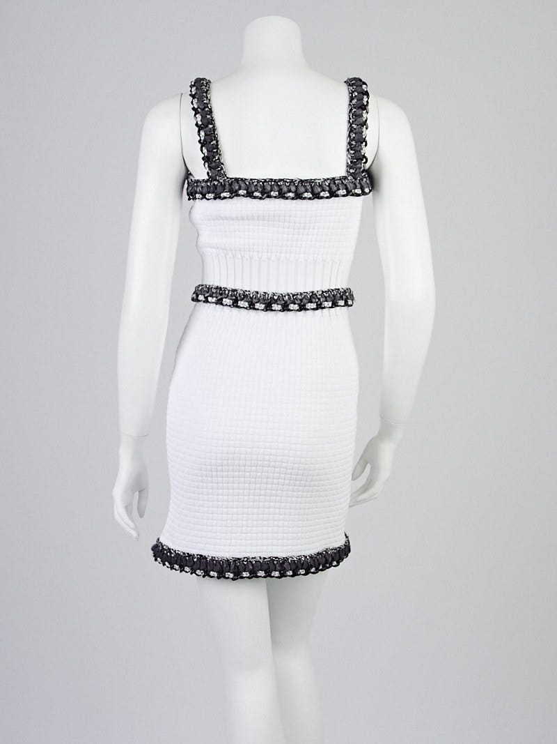 Black & White Chanel Tweed Sequin - Chanel Pre-Owned CC button shorts -  Embellished Dress – Infrastructure-intelligenceShops Revival