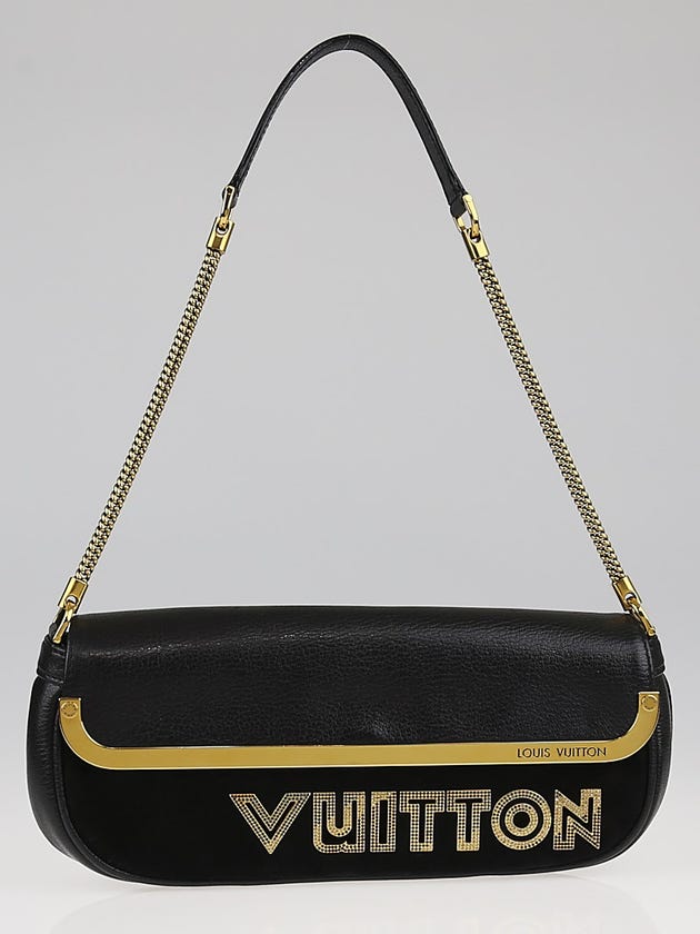Louis Vuitton Limited Edition Black Suede Avant-Garde Pochette Clutch Bag