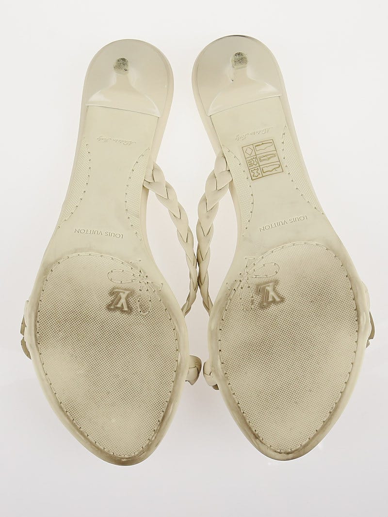 Louis Vuitton Damier Azur Canvas Sandals – peehe
