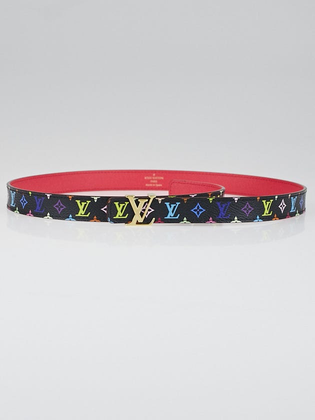 Louis Vuitton Black Monogram Multicolore Belt Size 80/32