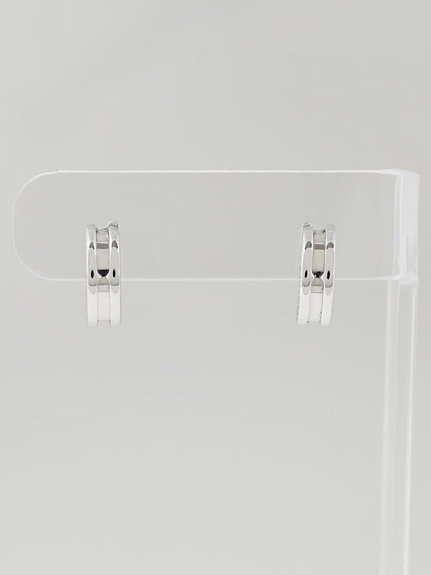 Bvlgari 18k White Gold B.Zero1 Small Hoop Earrings