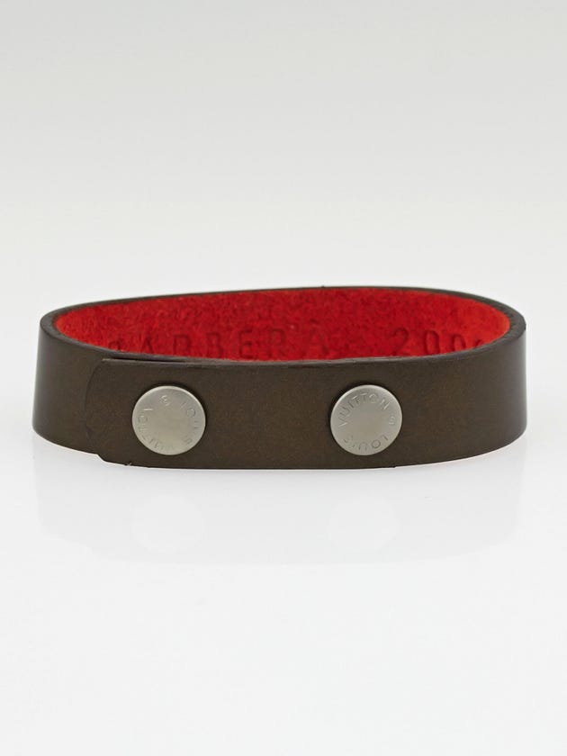 Louis Vuitton Brown Leather Special Edition Barbera 2002 Bracelet