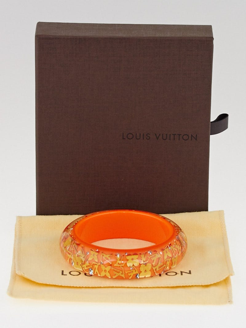 Louis Vuitton Orange Monogram Inclusion GM Bracelet - Yoogi's Closet