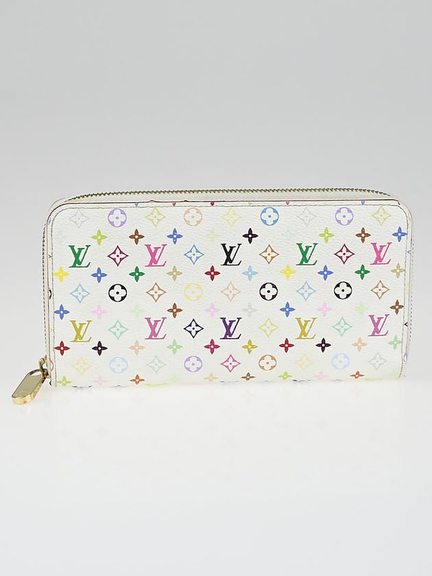 Louis Vuitton White Monogram Multicolore Litchen Zippy Wallet