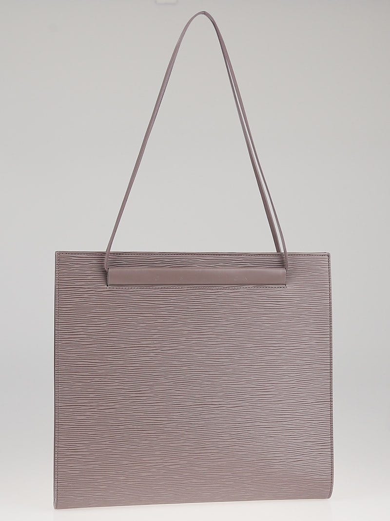 Authentic Louis Vuitton Epi Saint Tropez Shoulder Tote Bag Gray