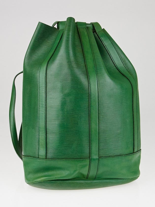 Louis Vuitton Borneo Green Epi Leather Randonnee GM Bag