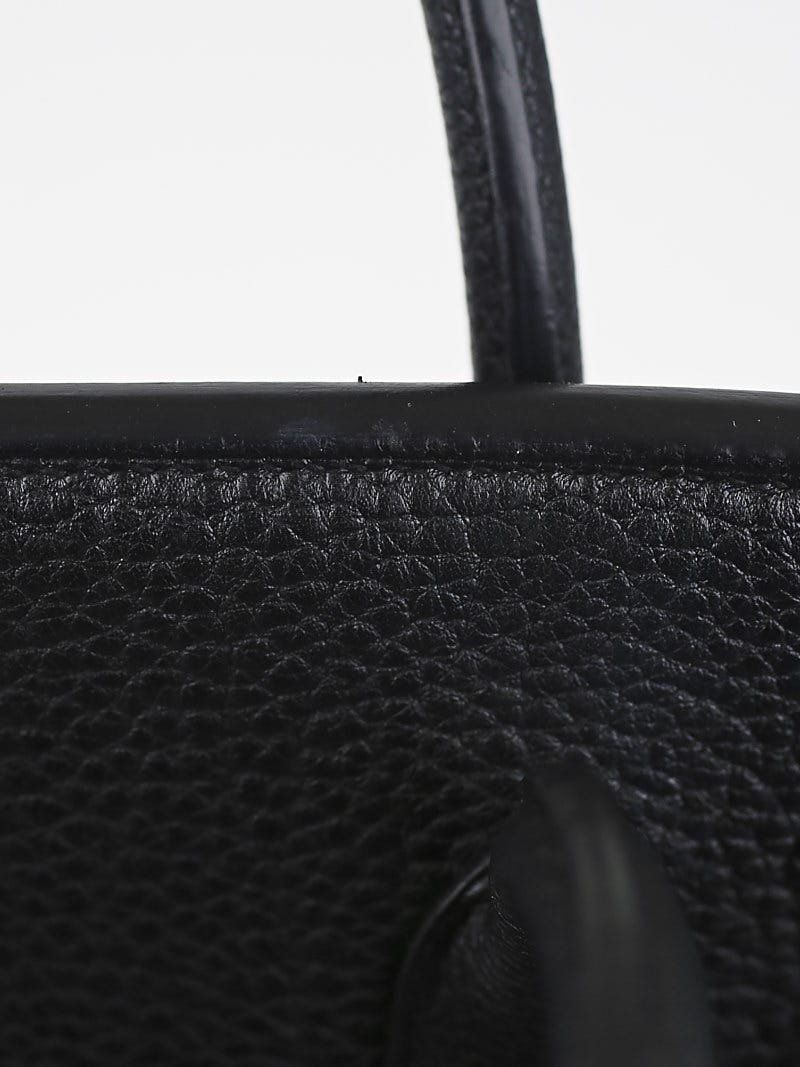 Hermes 40cm Black Togo Leather Palladium Plated Birkin Bag - Yoogi's Closet