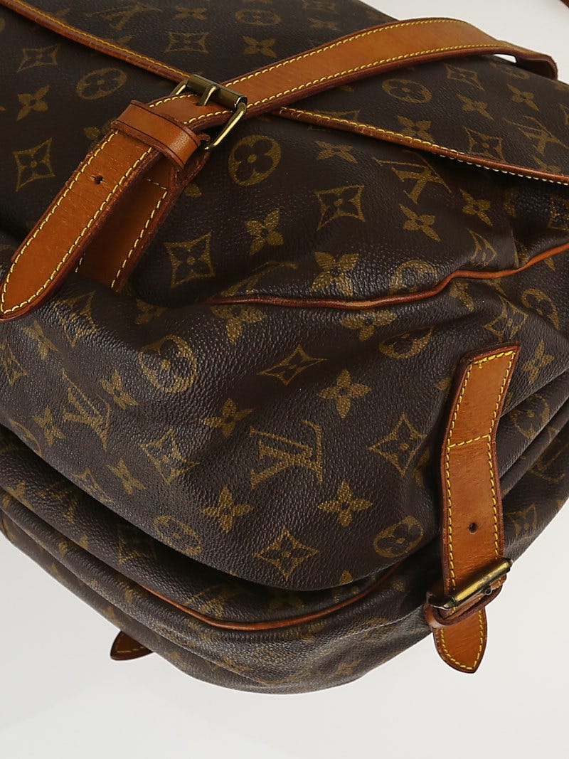 Louis Vuitton, Bags, Auth Used Vintage Lv Double Sided Monogram Samur 35 Saddle  Bag Final Price