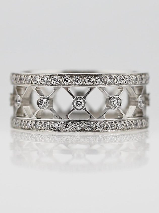 Tiffany & Co. Platinum and Diamond Voile Eternity Band Size 6
